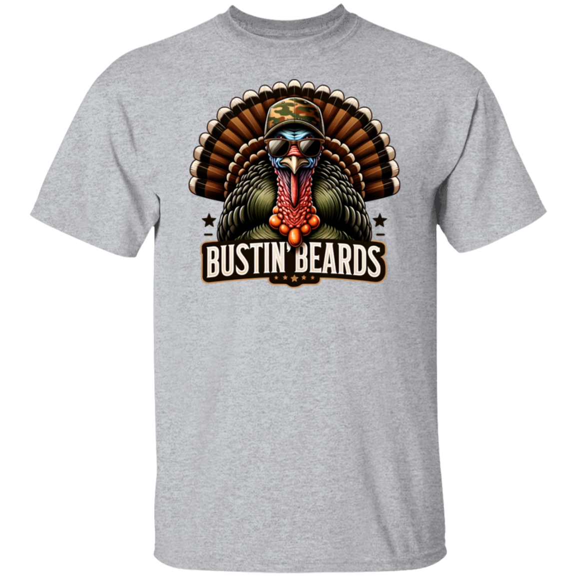 Bustin' Beards Turkey Hunting T Shirt