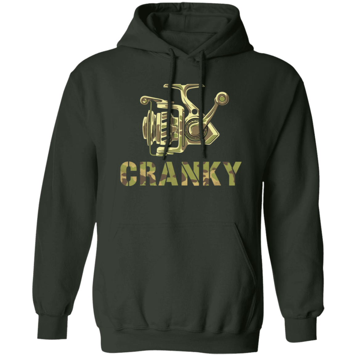 Cranky Camo Fishing Reel Fishing Hoodie