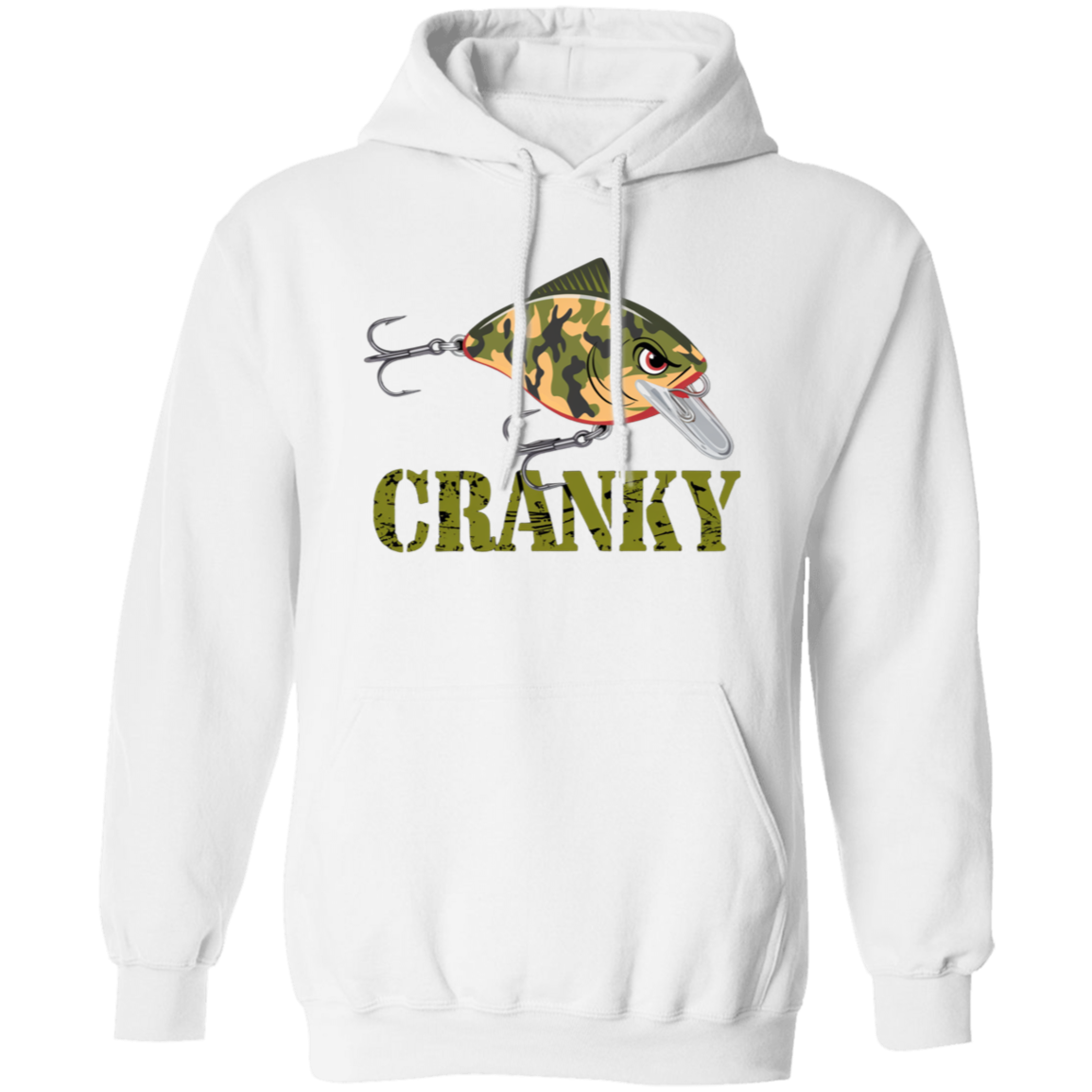 Cranky Camo Crankbait Fishing Hoodie