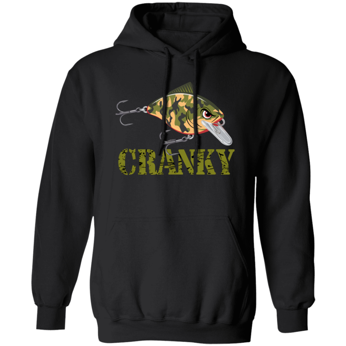 Cranky Camo Crankbait Fishing Hoodie