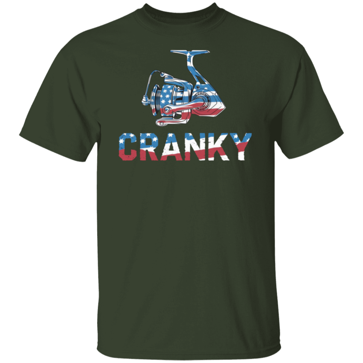 Cranky USA Fishing Reel Fishing T Shirt