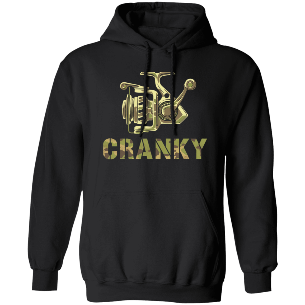 Cranky Camo Fishing Reel Fishing Hoodie