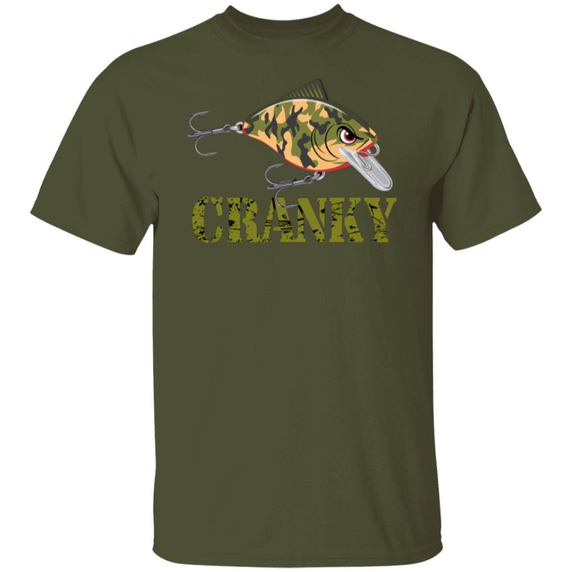 Cranky Camo Crankbait Fishing T Shirt