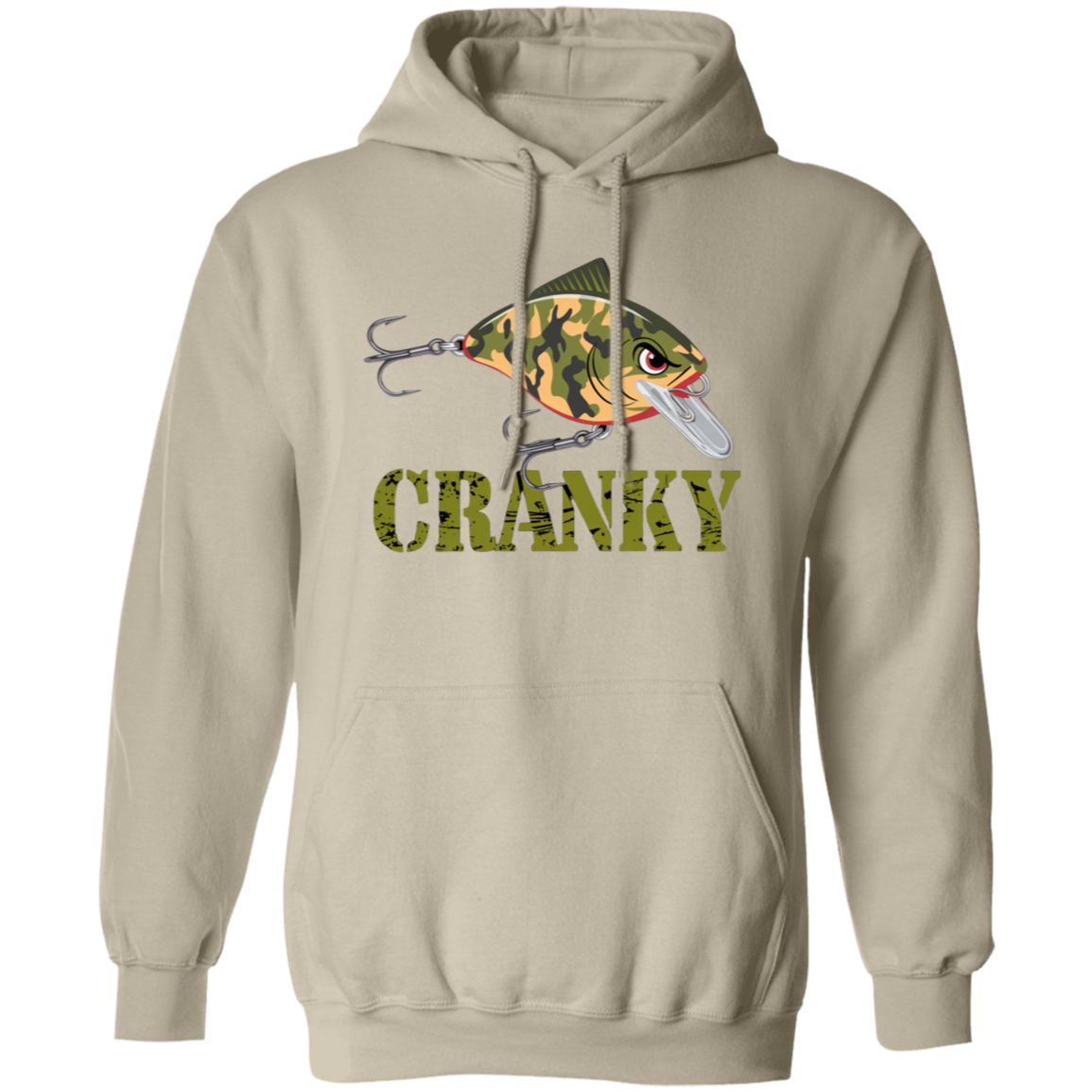 Cranky Camo Crankbait Fishing Hoodie