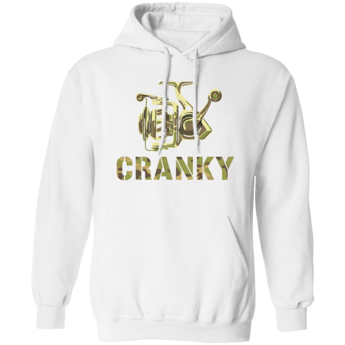 Cranky Camo Fishing Reel Fishing Hoodie