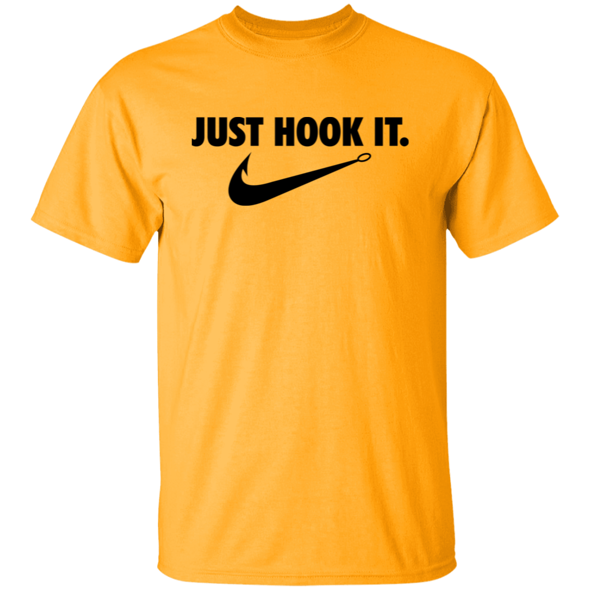 Just Hook It Fishing T Shirt (Black Text)