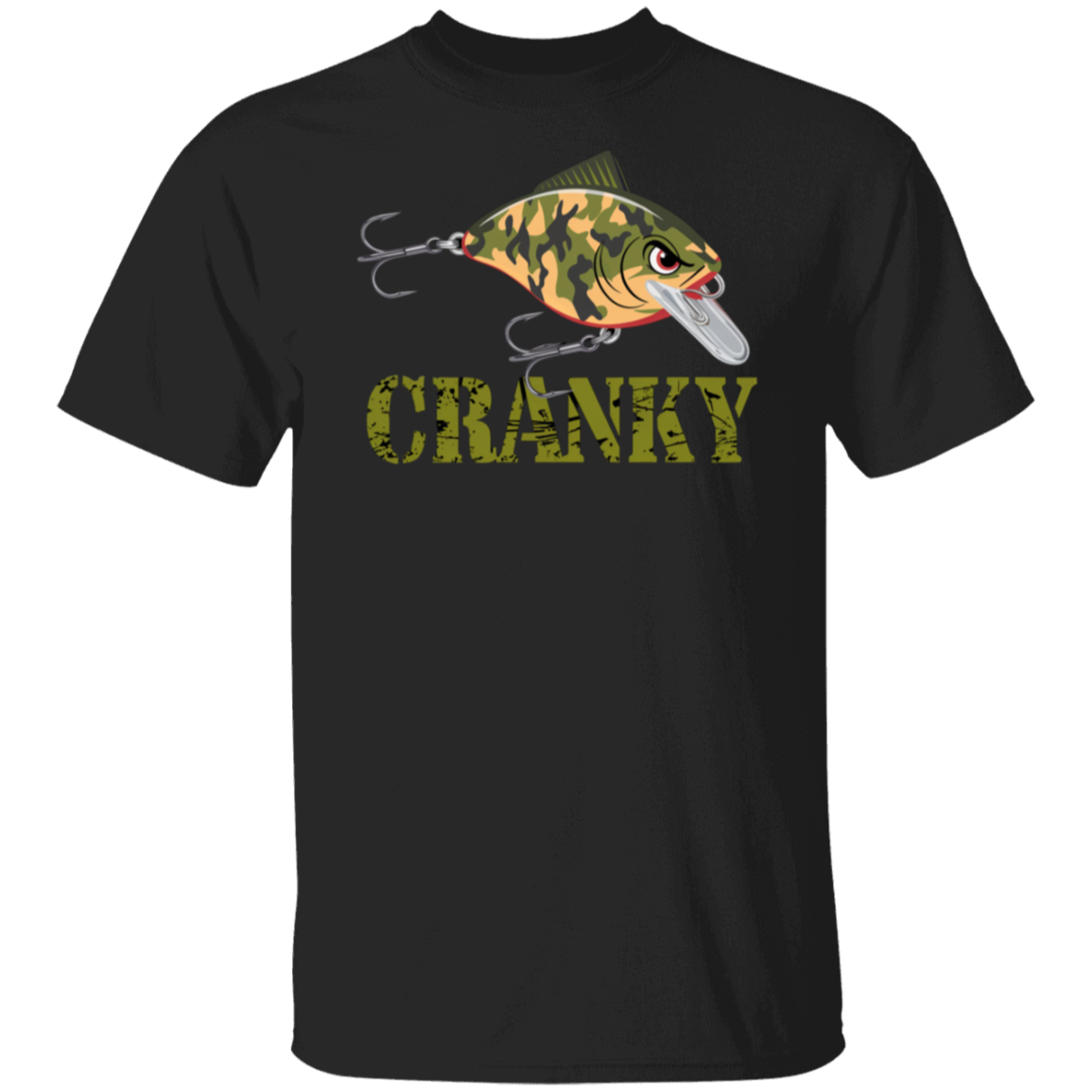 Cranky Camo Crankbait Fishing T Shirt