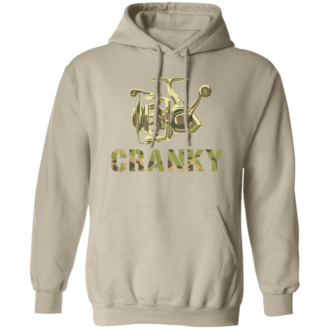 Cranky Camo Fishing Reel Fishing Hoodie