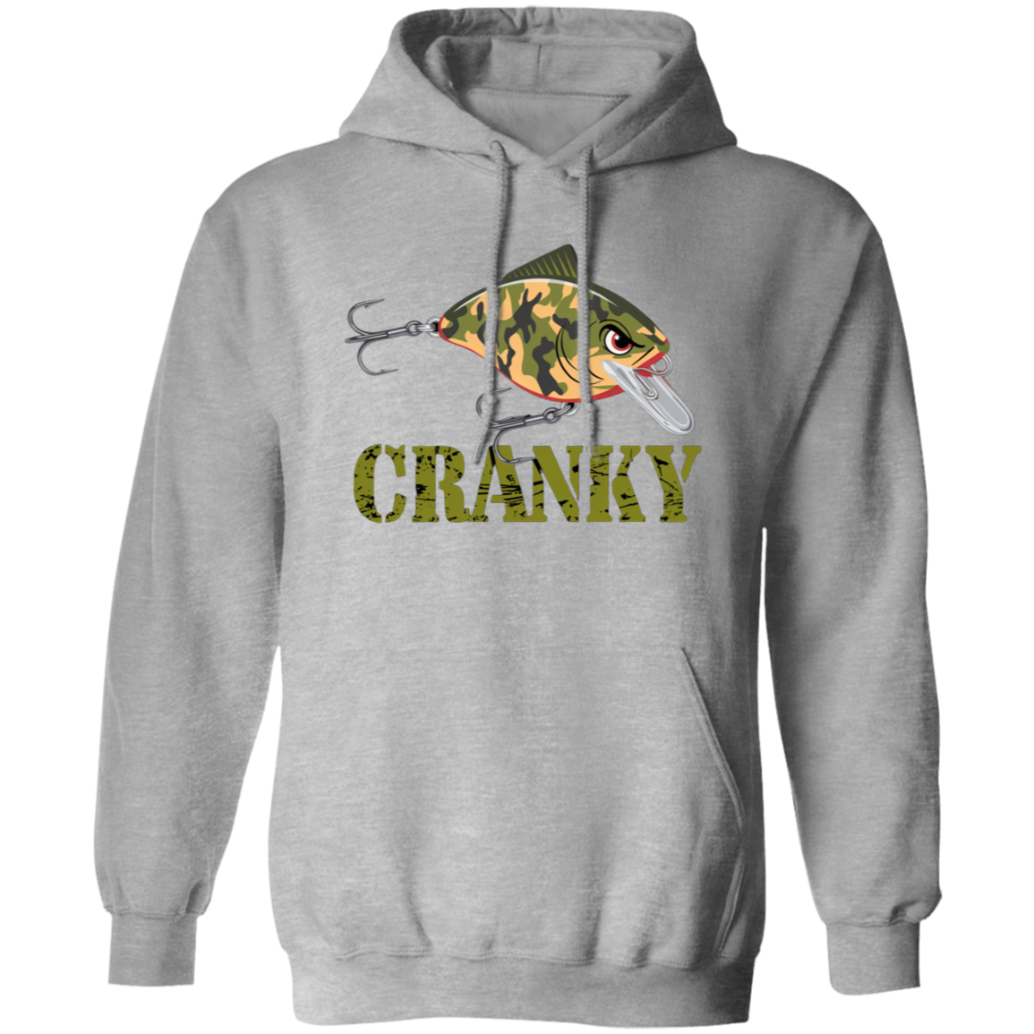 Cranky Camo Crankbait Fishing Hoodie