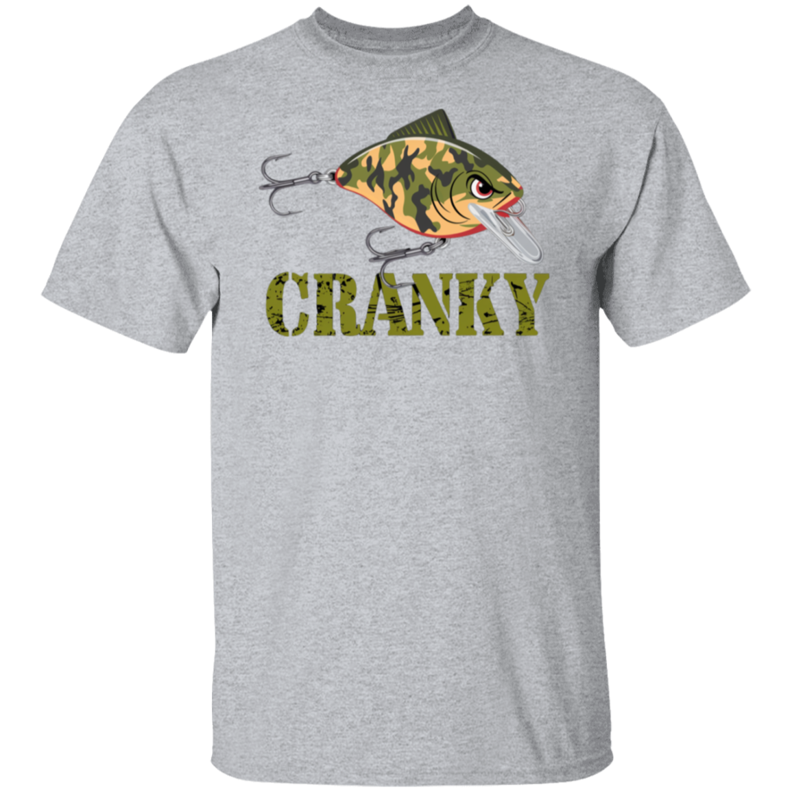 Cranky Camo Crankbait Fishing T Shirt