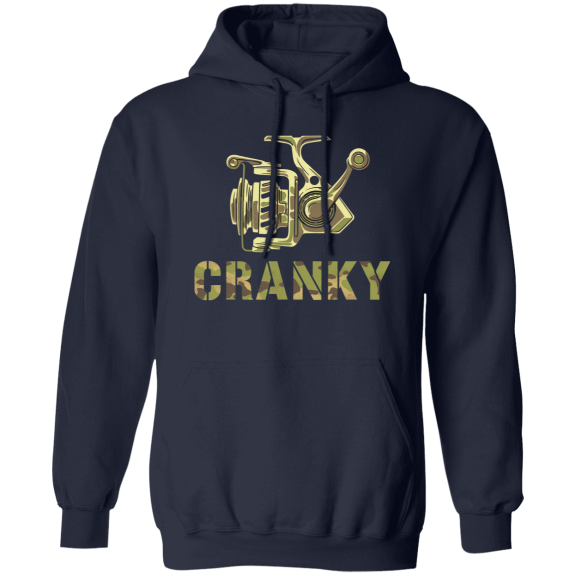 Cranky Camo Fishing Reel Fishing Hoodie