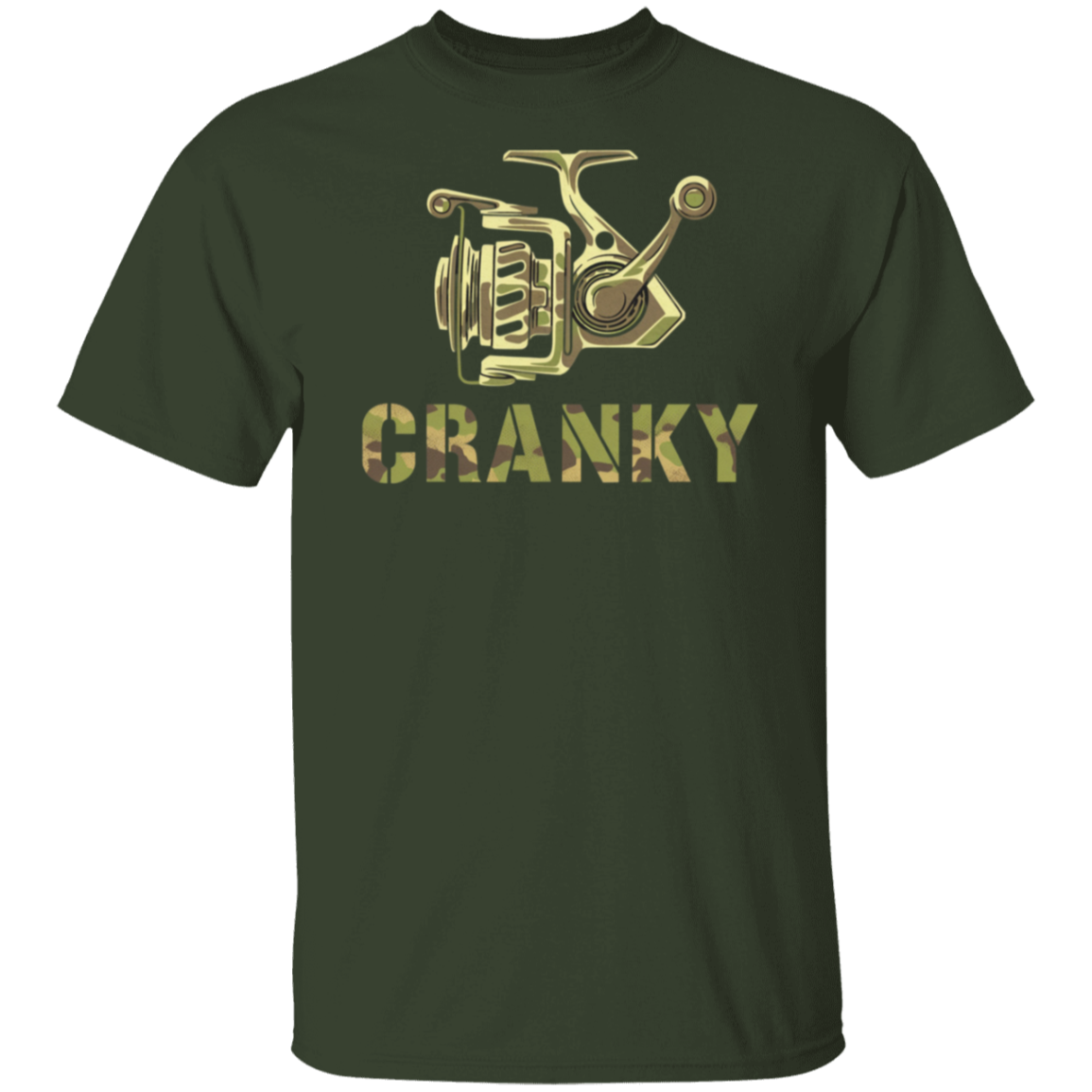 Cranky Camo Fishing Reel Fishing T Shirt