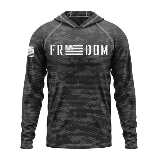Freedom SPF50 Patriotic Performance Hoodie (Black Camo)