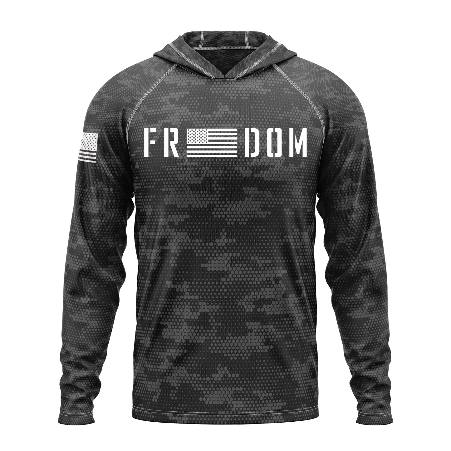 Freedom SPF50 Patriotic Performance Hoodie (Black Camo)