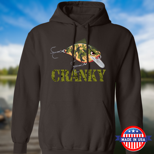 Cranky Camo Crankbait Fishing Hoodie