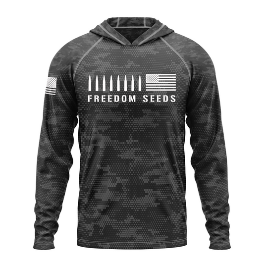 Freedom Seeds Patriotic SPF50 Performance Hoodie (Black Camo)