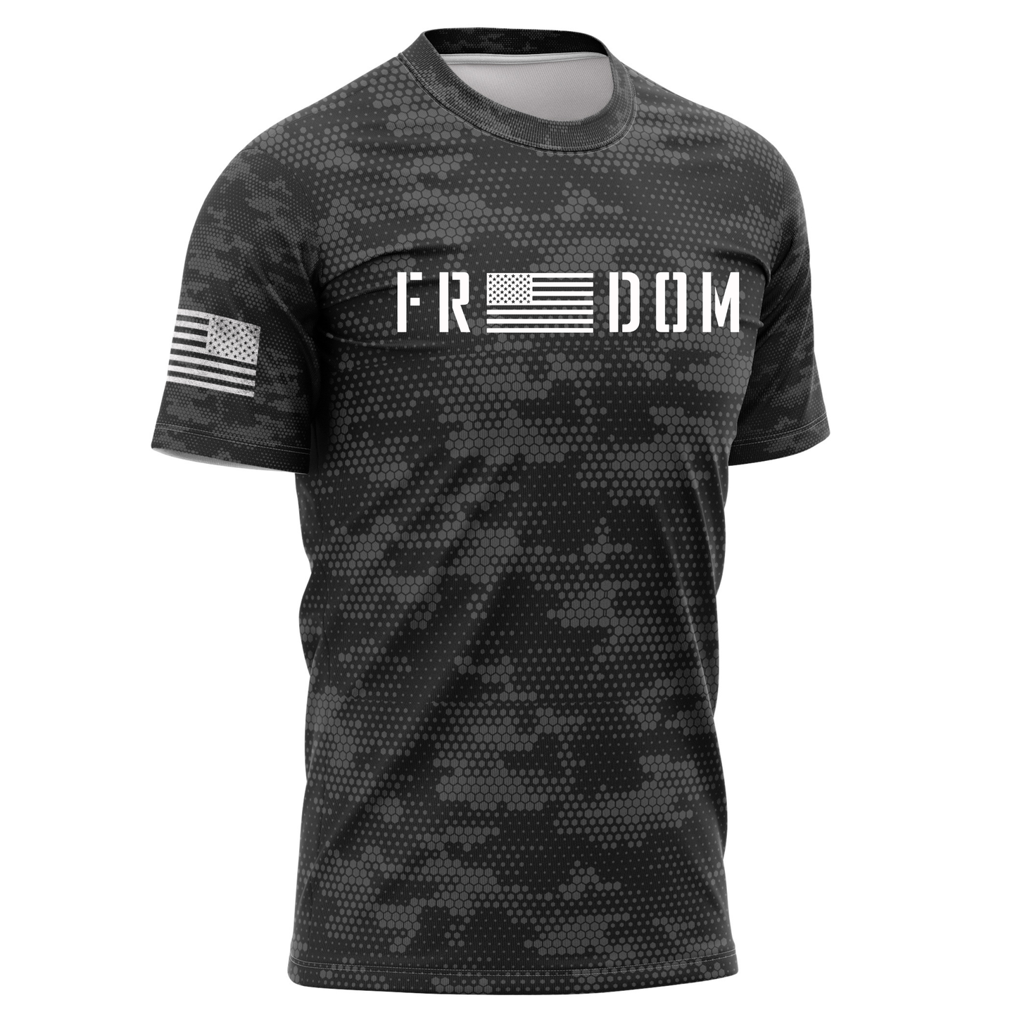 Freedom Performance T Shirt-Black Camo