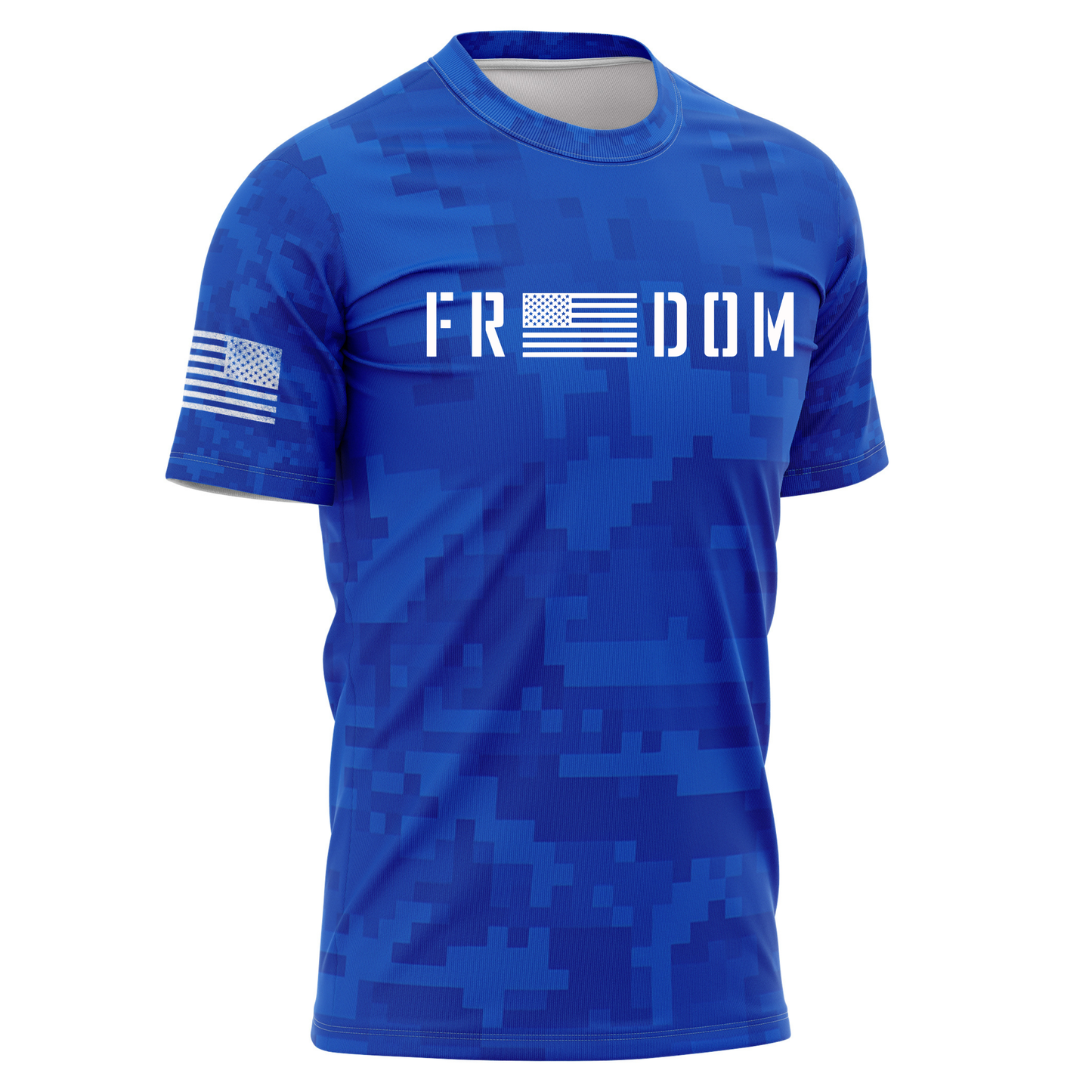 Freedom Performance T Shirt-Blue Camo