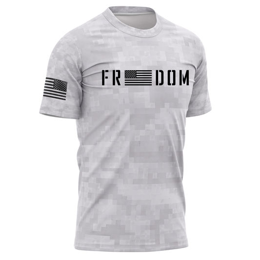 Freedom Performance T Shirt-Gray Camo