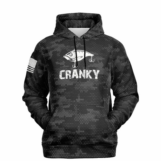 Cranky Coldwater Fishing Hoodie-Black Camo