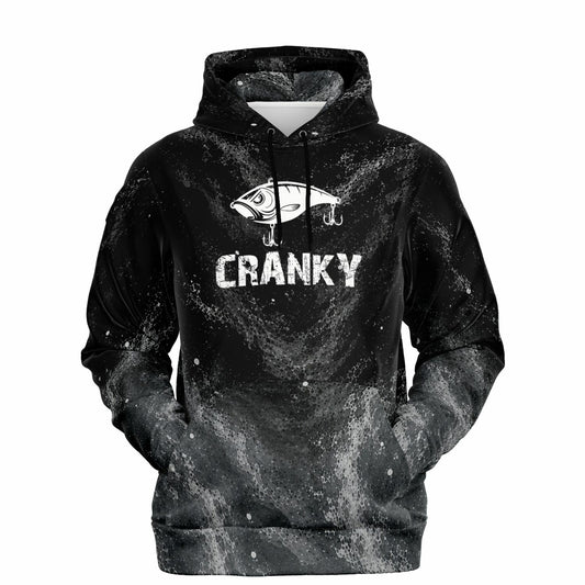 Cranky Coldwater Fishing Hoodie- Black Smoke