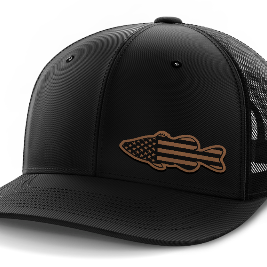 Bass Flag, Leather Patch Hat