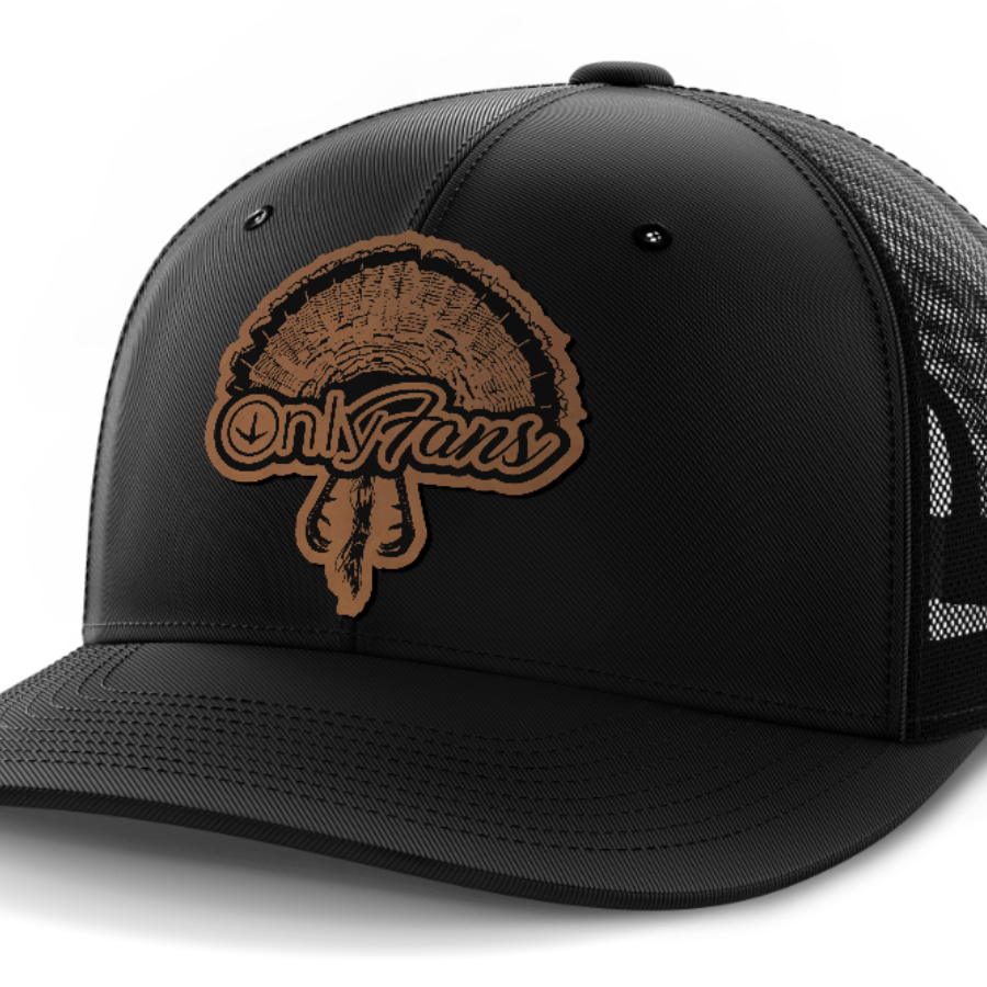 Only Fans, Turkey Hunting, Leather Patch Hat