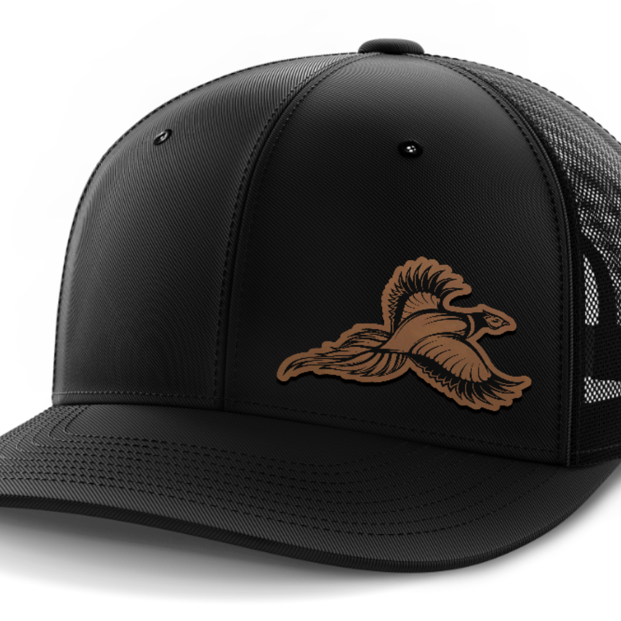 Pheasant Hunting, Leather Patch Hat