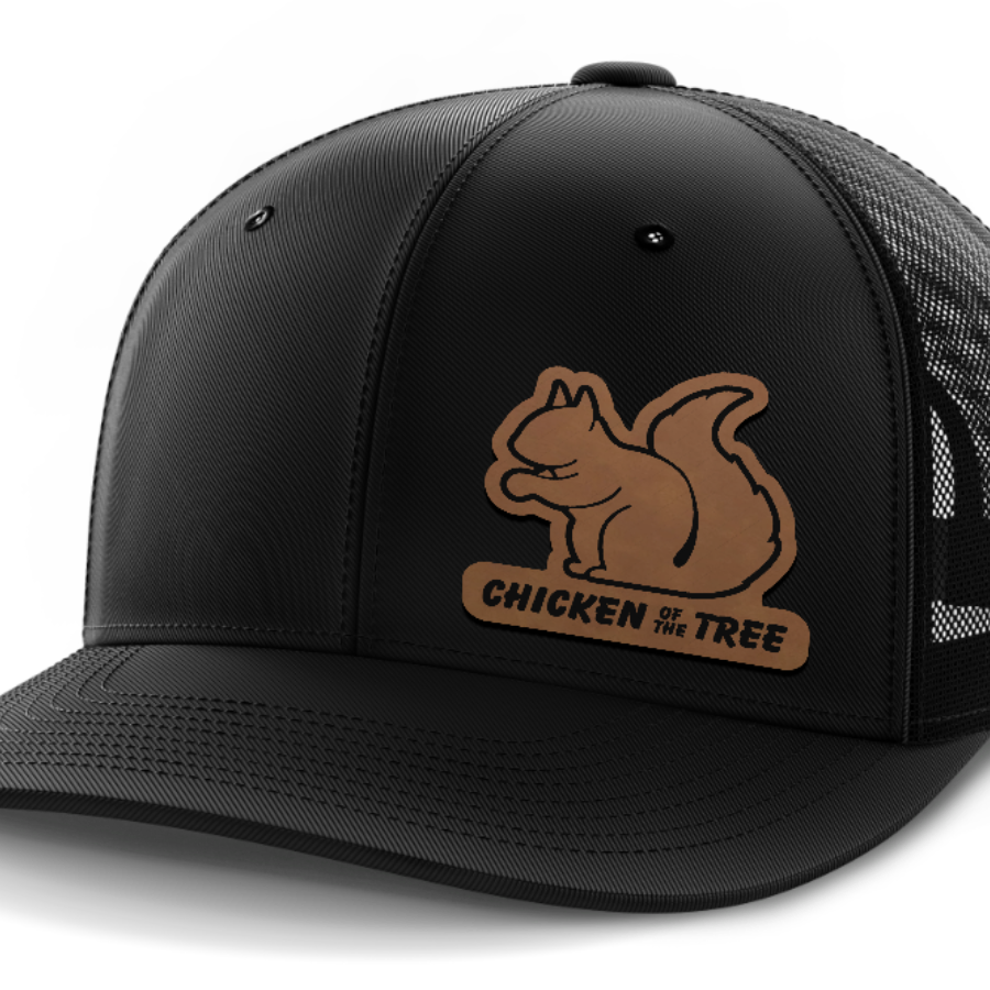 Chicken of the Tree, Squirrel Hunting, Leather Patch Hat