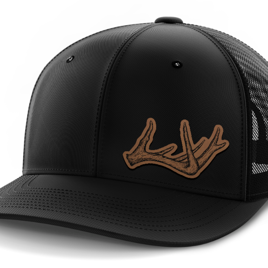 Antlers, Deer & Shed Hunting, Leather Patch Hat