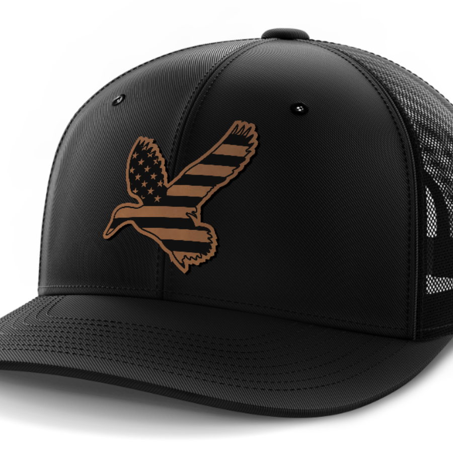Duck Flag, Duck Hunting, Leather Patch Hat