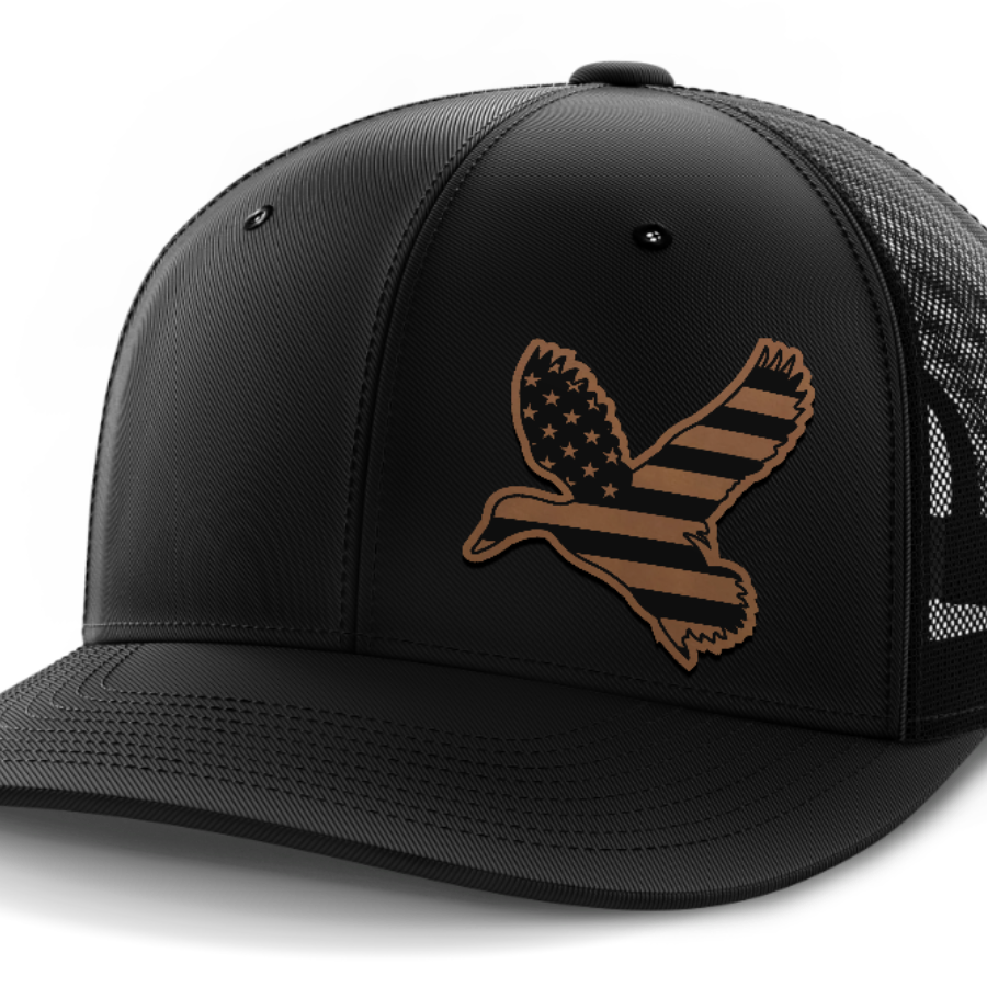 Duck Flag (left), Duck Hunting, Leather Patch Hat