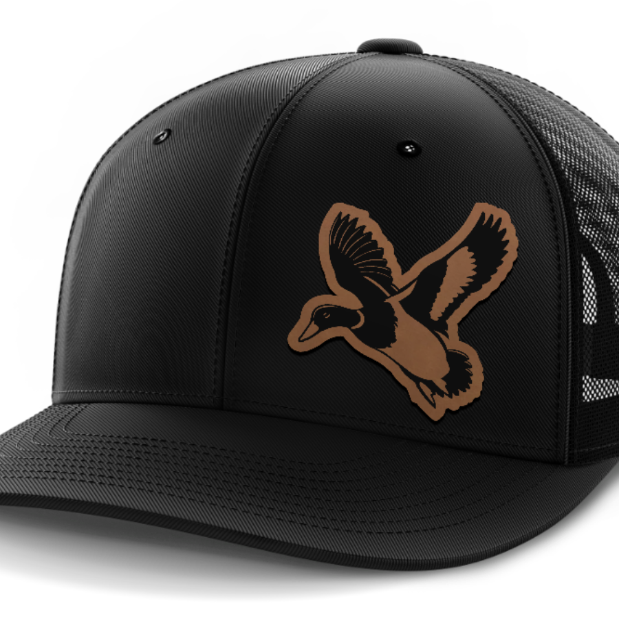 Mallard (left), Duck Hunting, Leather Patch Hat
