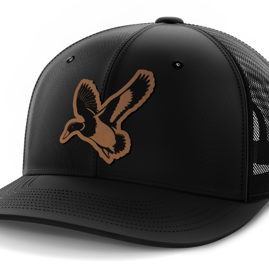 Mallard, Duck Hunting, Leather Patch Hat