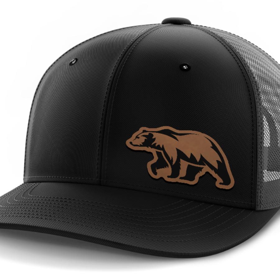 Bear, Leather Patch Hat