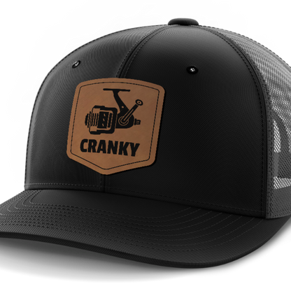 Cranky, Spinner, Leather Patch Hat