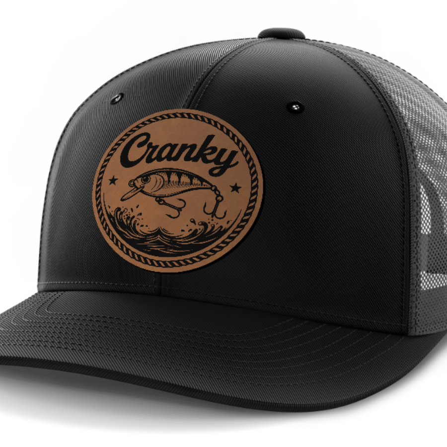Cranky, Crankbait (round), Leather Patch Hat