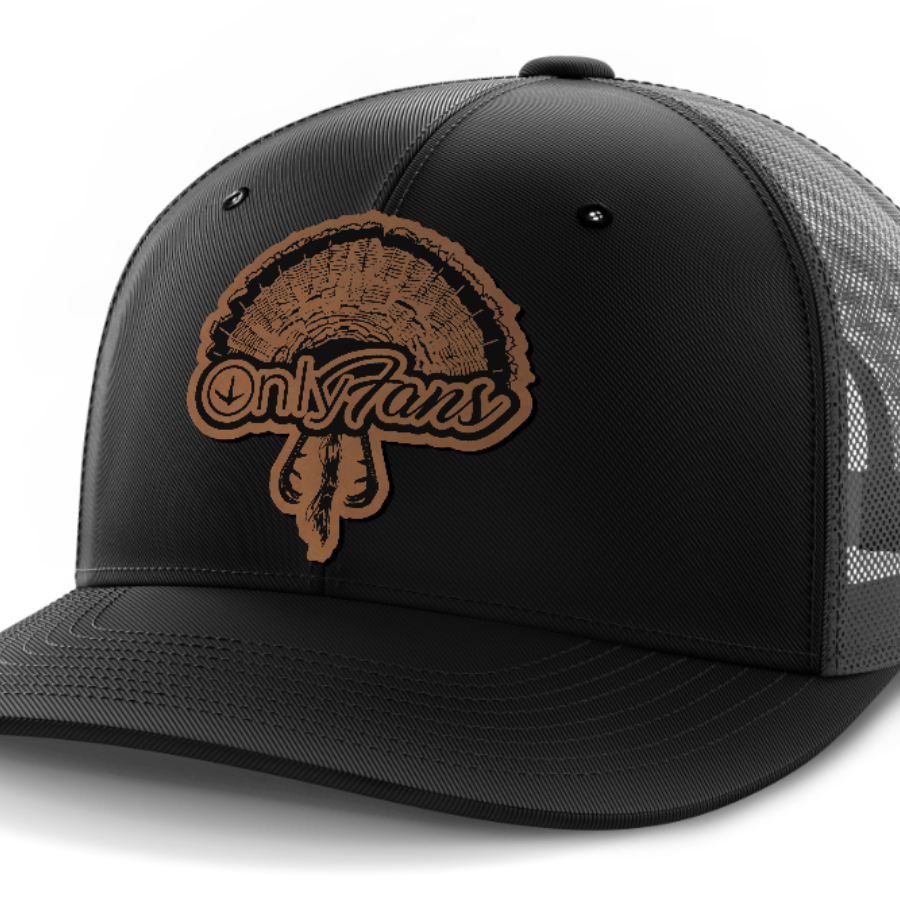 Only Fans, Turkey Hunting, Leather Patch Hat