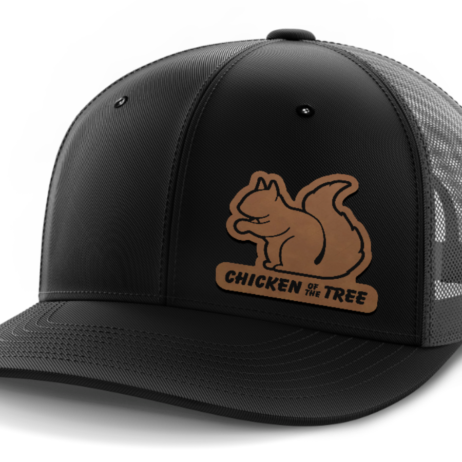 Chicken of the Tree, Squirrel Hunting, Leather Patch Hat