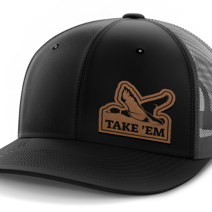 Take Em, Duck Hunting, Leather Patch Hat