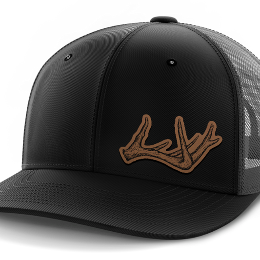 Antlers, Deer & Shed Hunting, Leather Patch Hat