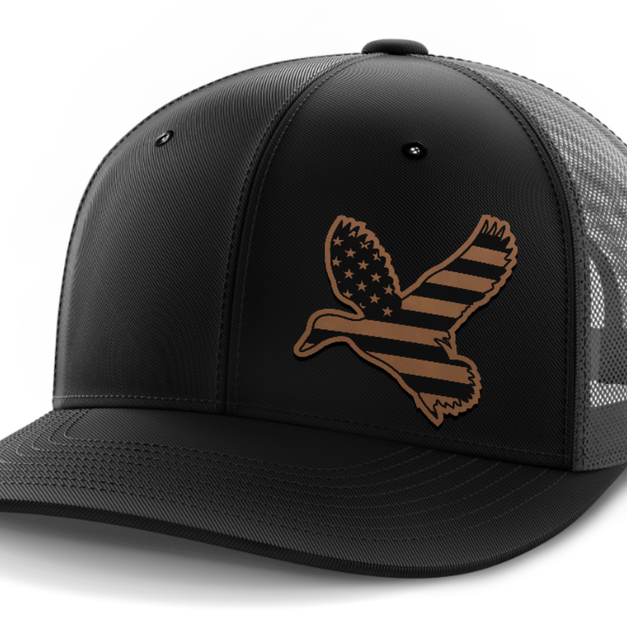Duck Flag (left), Duck Hunting, Leather Patch Hat