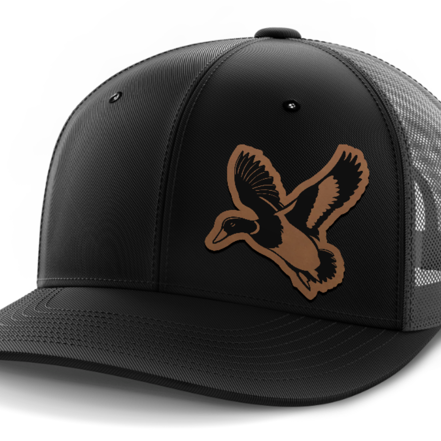 Mallard (left), Duck Hunting, Leather Patch Hat