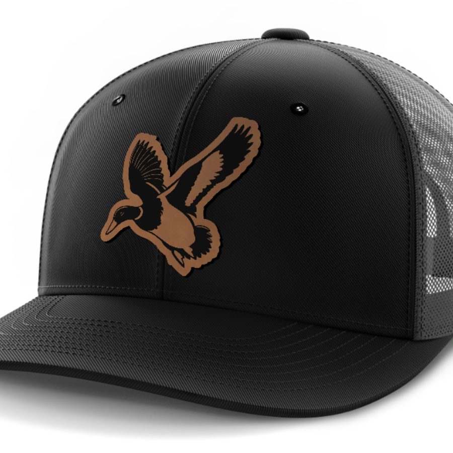 Mallard, Duck Hunting, Leather Patch Hat
