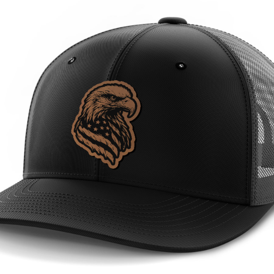 Eagle Flag, Leather Patch Hat