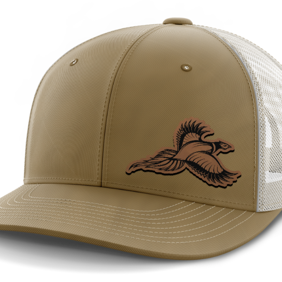Pheasant Hunting, Leather Patch Hat