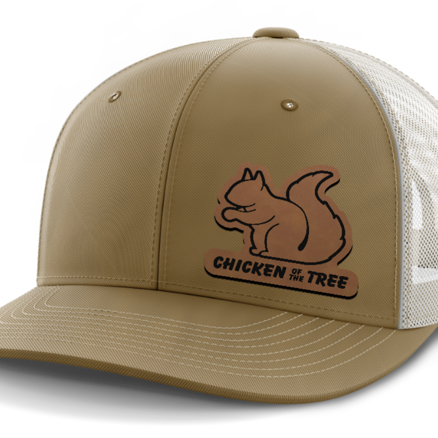 Chicken of the Tree, Squirrel Hunting, Leather Patch Hat