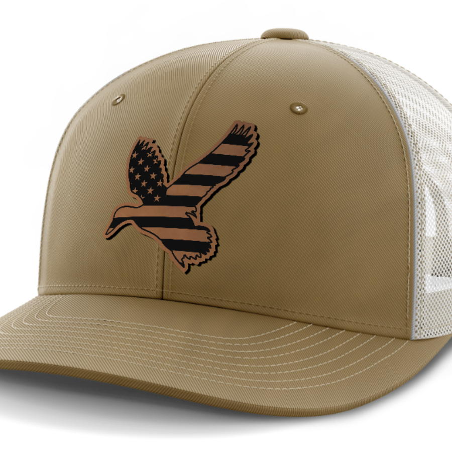 Duck Flag, Duck Hunting, Leather Patch Hat