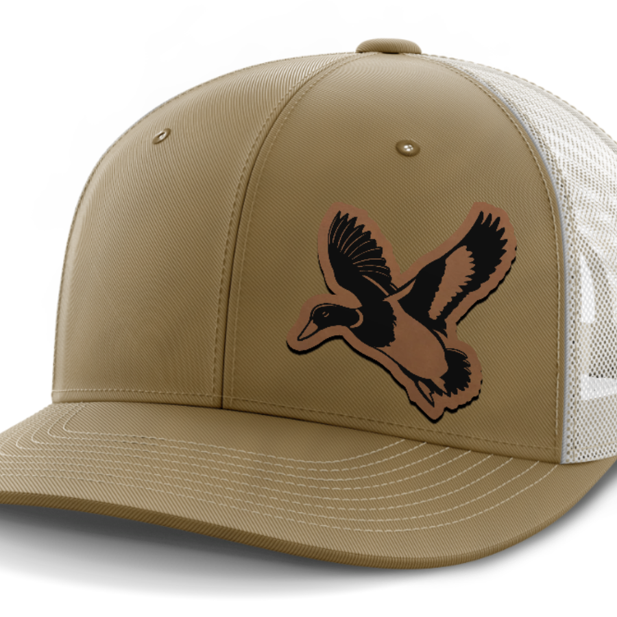Mallard (left), Duck Hunting, Leather Patch Hat