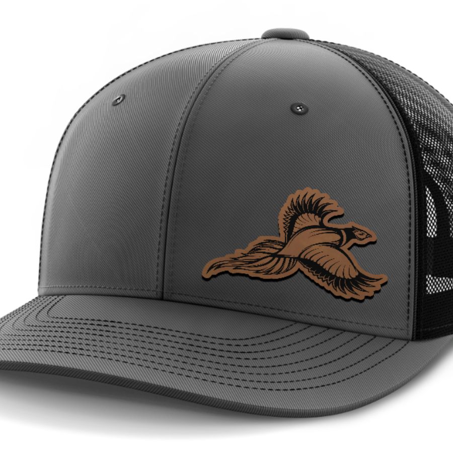 Pheasant Hunting, Leather Patch Hat